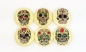 Preview: Schädel Knopf Plugs 14mm Paar 1,4cm Tunnels skull